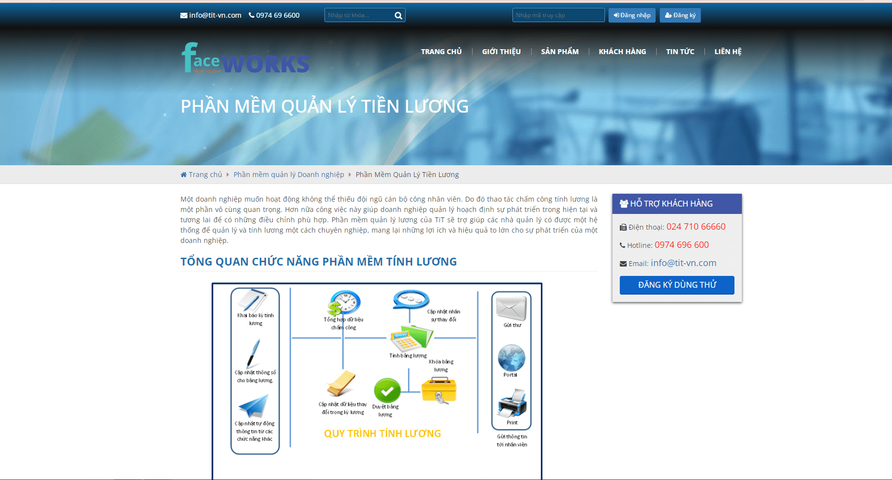 phần mềm tính lương Faceworks